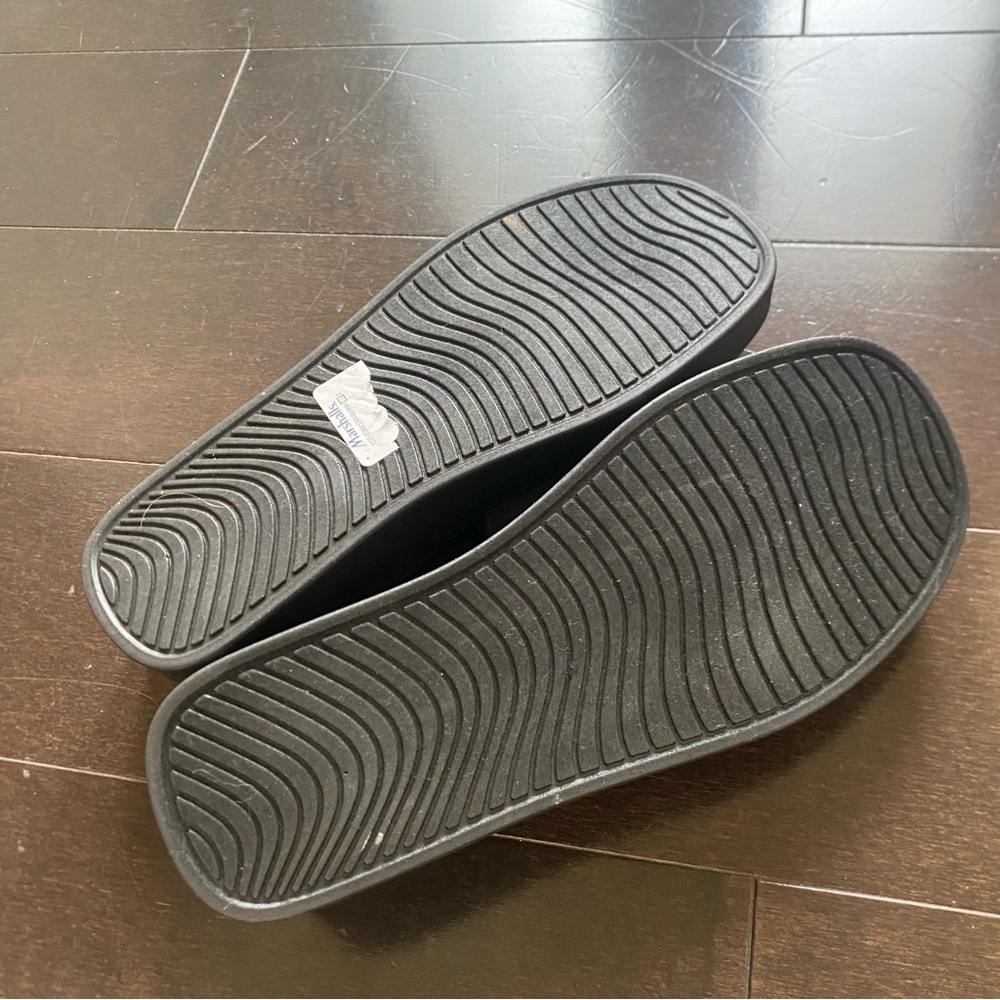 Cushionaire Black Elastic platform sandals Size 9 - Picture 4 of 5